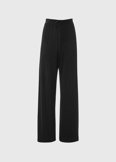 Black Plisse Co Ord Trousers