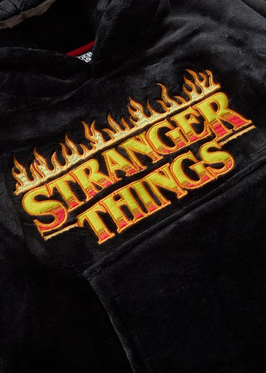 Stranger Things Boys Black Snuggle Hoodie (3-13yrs)