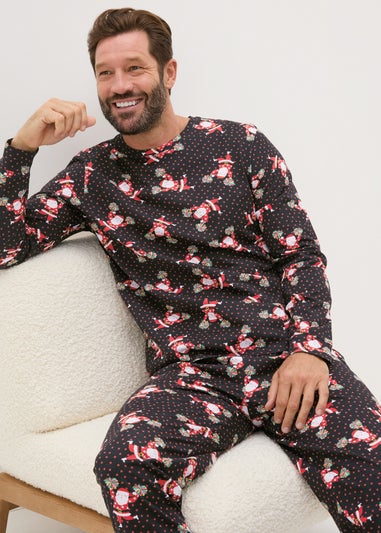 Black Dancing Santa Family Pyjama Set