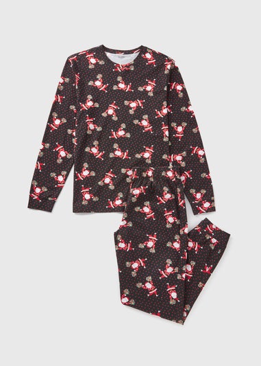 Black Dancing Santa Family Pyjama Set