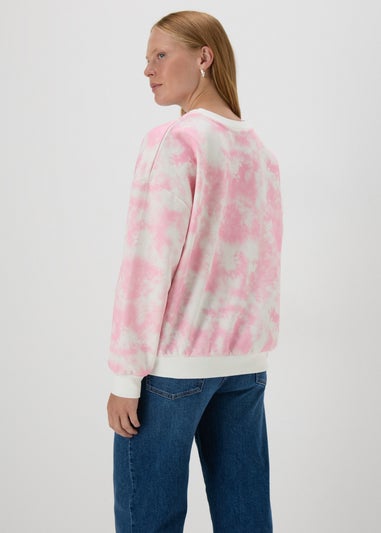 Pink Acid Wash Sweatshirt