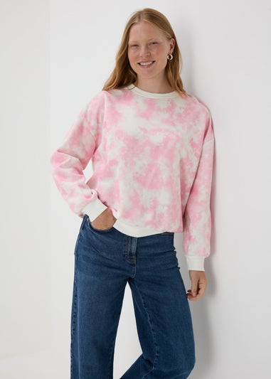 Pink Acid Wash Sweatshirt