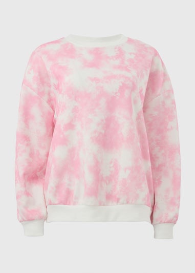 Pink Acid Wash Sweatshirt