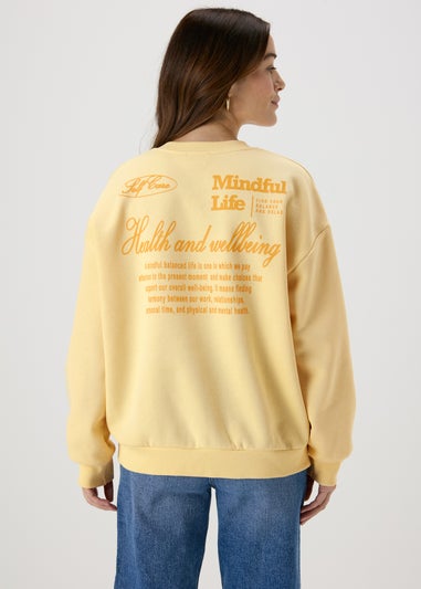 Yellow Vintage Print Sweatshirt