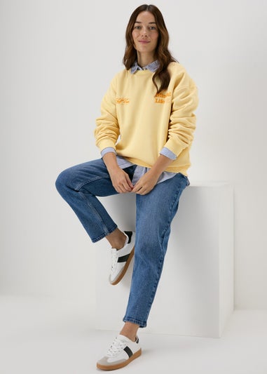 Yellow Vintage Print Sweatshirt