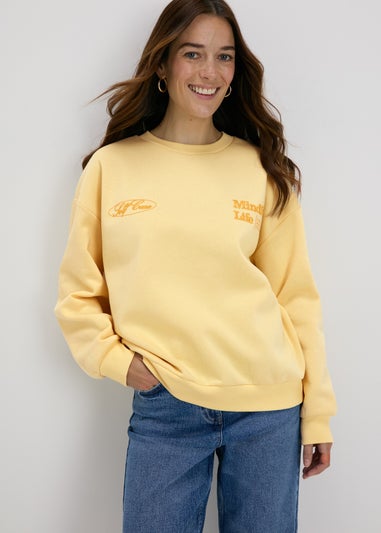 Yellow Vintage Print Sweatshirt