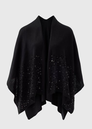 Black Sequin Shawl