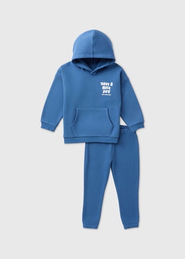 Boys Blue Hoodie & Jogging Bottoms Set (1-7yrs)