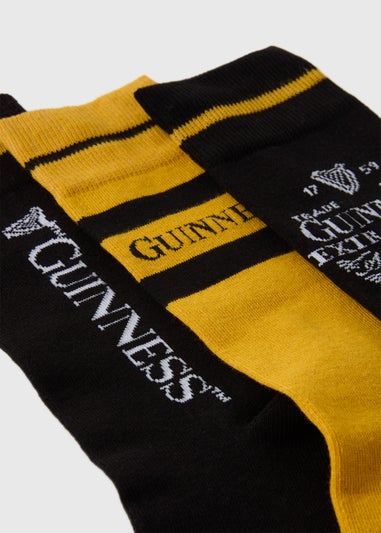 Guinness 3 Pack Black Socks