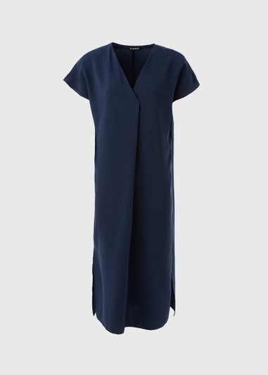 Navy V-Neck Kaftan Dress