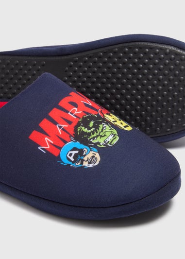 Marvel Navy Mule Slippers