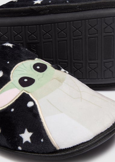 Star Wars Black Baby Yoda Slippers