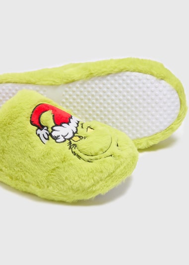 Green Grinch Mule Slippers