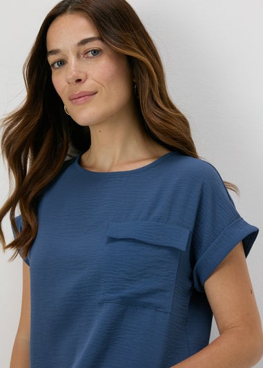 Blue Pocket Front T-Shirt