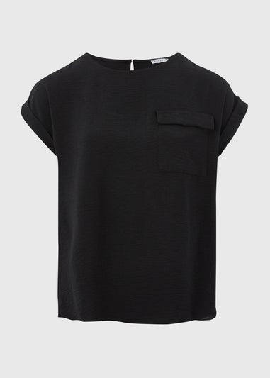 Black Pocket Front T-Shirt