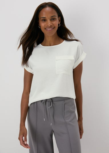 Ivory Pocket Front T-Shirt