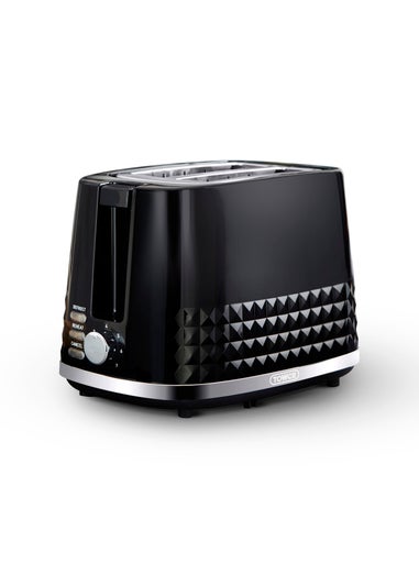 Tower Solitaire Black 2 Slice Toaster