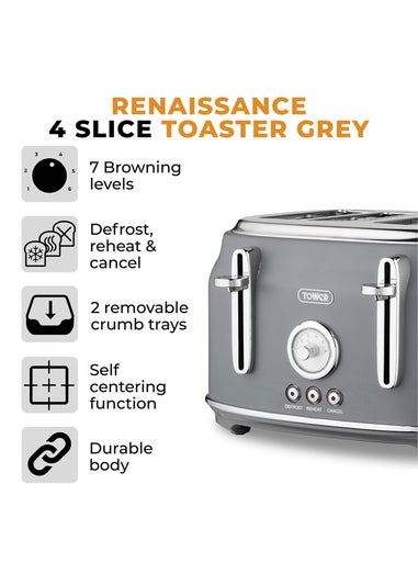 Tower Renaissance 4 Slice Toaster