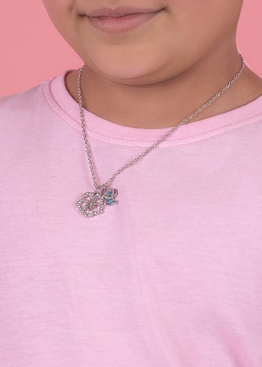 Disney Lilo & Stitch Silver Flower Charm Necklace