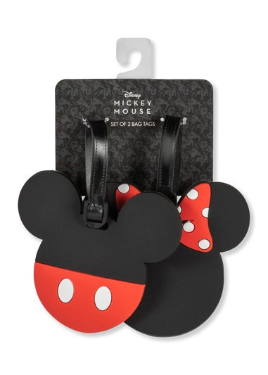 Disney Mickey Minnie Mouse 2 Piece Luggage Tags Matalan