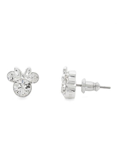 Disney Minnie Silver Plated April Birthstone Stud Earrings