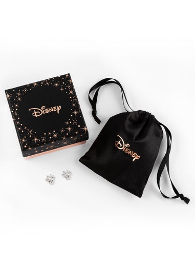 Disney Minnie Silver Plated April Birthstone Stud Earrings