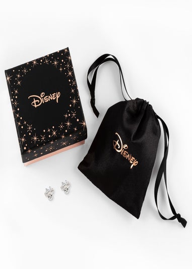 Disney Minnie Silver Plated April Birthstone Stud Earrings