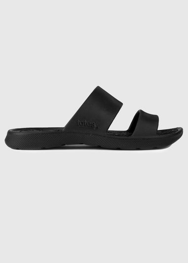 Totes Solbounce Black Double Strap Slide