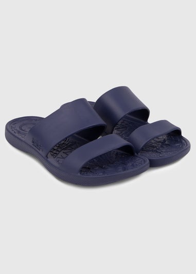 Totes Solbounce Navy Double Strap Slide