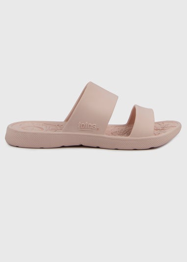 Totes Solbounce Pale Pink Double Strap Slide