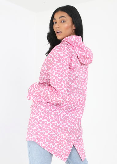 Brave Soul Pink Lightweight Showerproof Hooded Mac