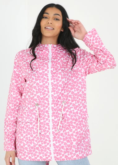 Brave Soul Pink Lightweight Showerproof Hooded Mac