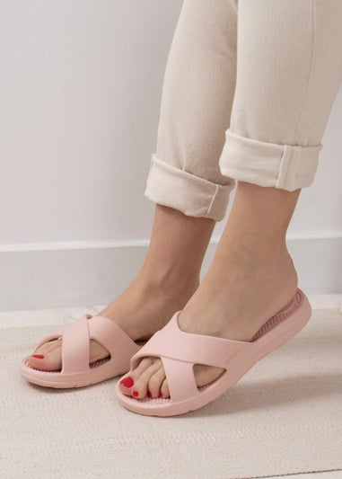 Totes Solbounce Pale Pink Cross Slide