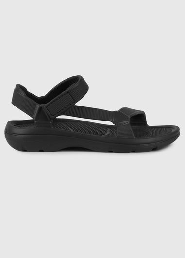 Totes Solbounce Black Adjustable Riley Sport Sandal