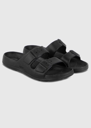 Totes Solbounce Black Kids Moulded Buckle Slider (Younger 13-Older 4)