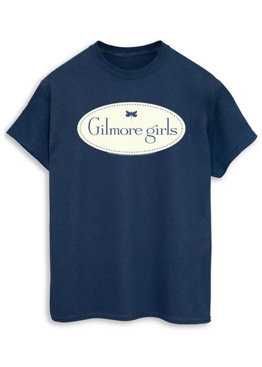 Gilmore Girls Logo Navy Printed Boyfriend Fit T-Shirt