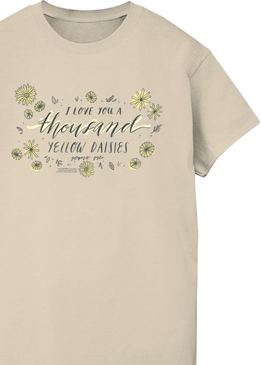 Gilmore Girls Sand Yellow Daisies Printed Boyfriend Fit T-Shirt