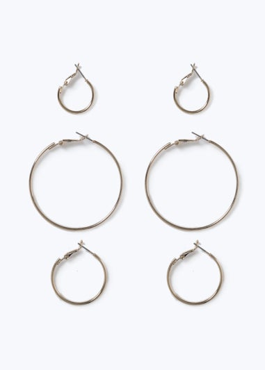 Gold 3PK Hoop Earrings