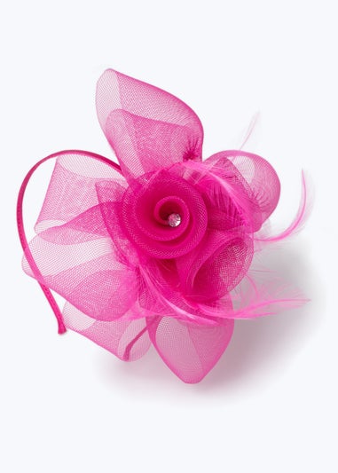 Pink Flower Headband Fascinator
