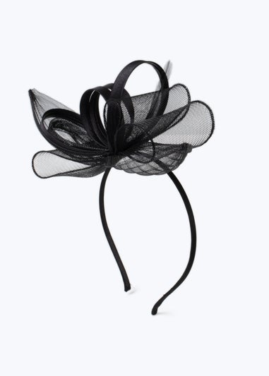 Black Large Mesh Bow Alice Band