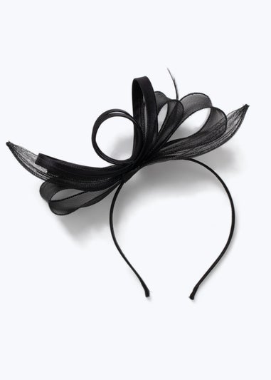 Black Large Mesh Bow Alice Band