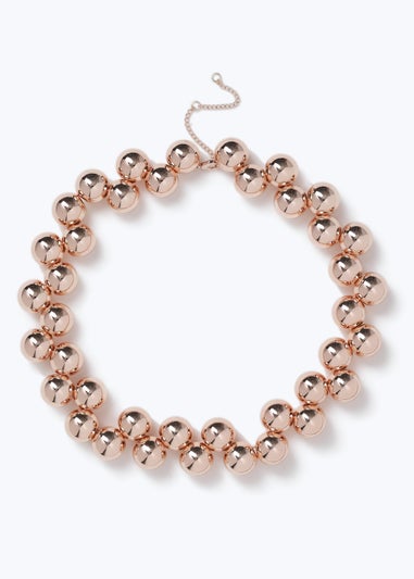 Rose Gold Ball Collar