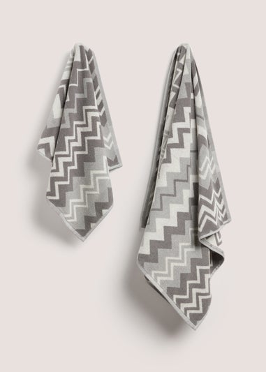 Grey Chevron Towel