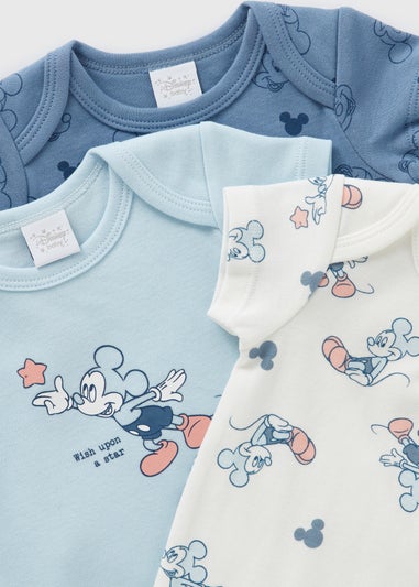 Disney 3 Pack Baby Mickey Mouse Bodysuits (Newborn-18mths)