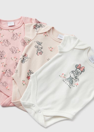 3 Pack Disney Baby Pink Minnie Mouse Vests (Newborn-18mths)