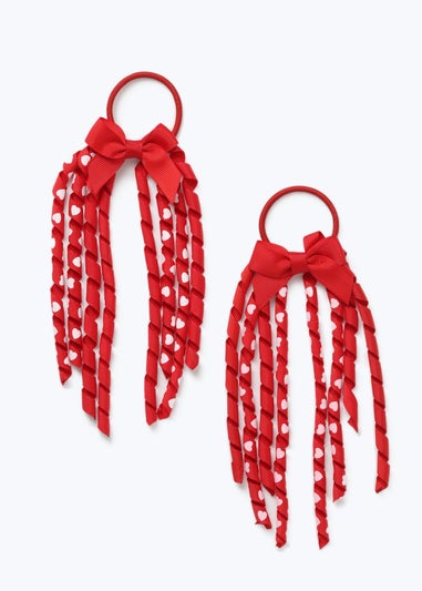 Red Ribbon Hair Bobbles