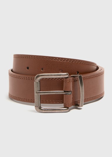 Brown Leather Jeans Belt