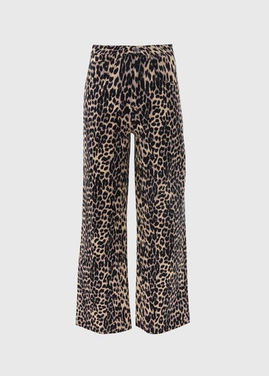 Brown Leopard Print Jeans