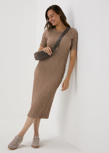 Stone Textured Midi Dress