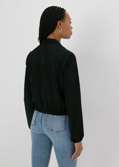 Black Lightweight Bomber Jacket